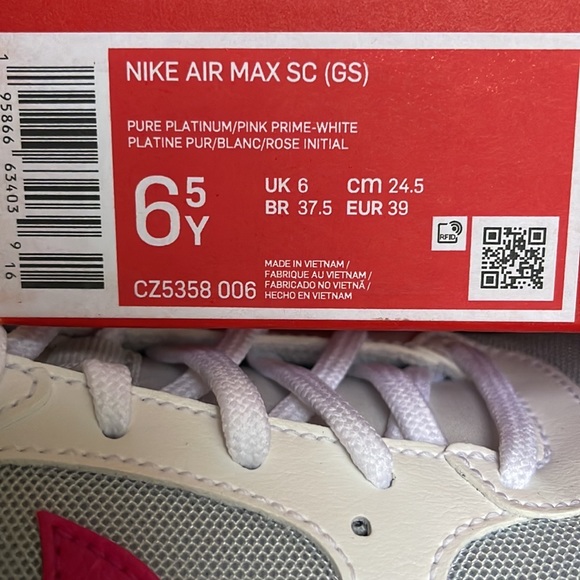 Nike Air Max SC Pure Platinum/White/Of Noir/Pink Prime WMNS sneakers-athletic - Picture 14 of 16